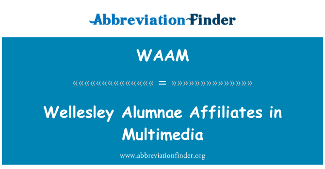 WAAM: Wellesley Alumnae Affiliates in Multimedia
