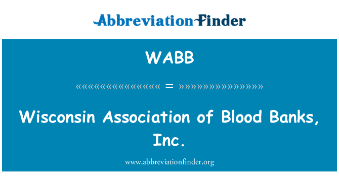 WABB: Wisconsin Asosiasi Bank darah, Inc