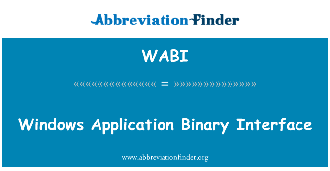 WABI: Antara muka perduaan aplikasi Windows