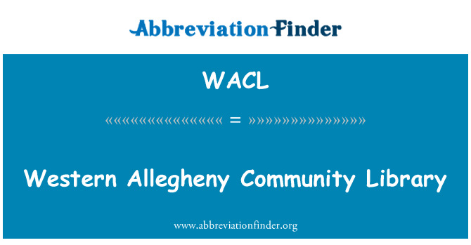 WACL: Västra Allegheny gemenskapen bibliotek