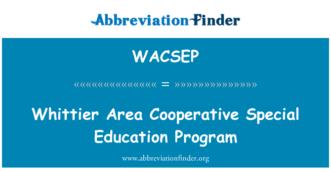 WACSEP: Programa de educação cooperativista especial área Whittier