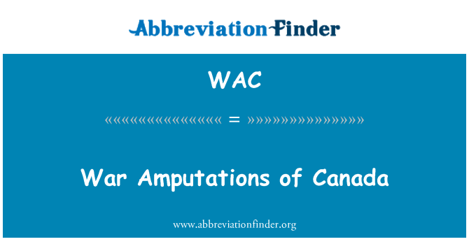 WAC: Kara amputācijas, Kanāda