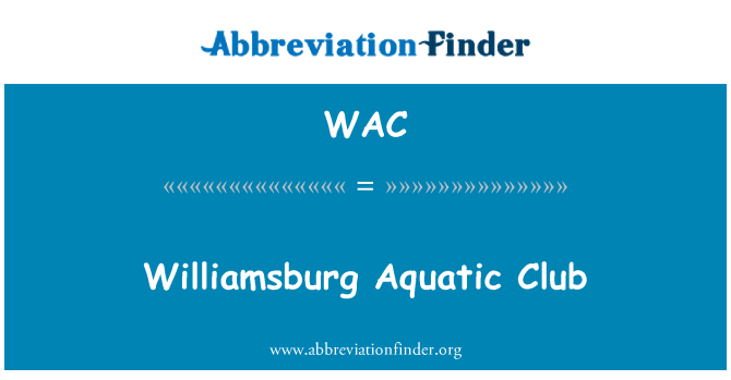 WAC: Williamsburg Club akwatik