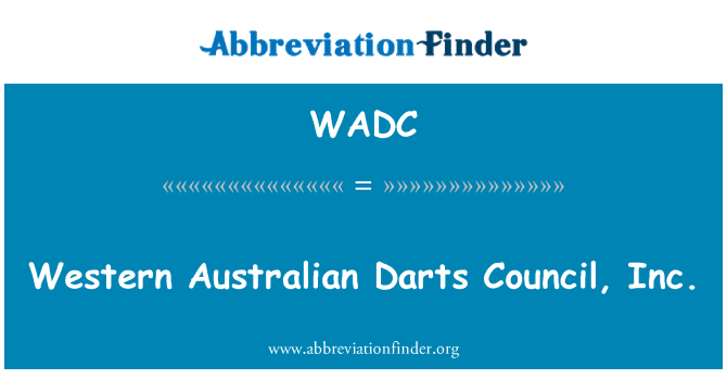 WADC: Western Australian Dart Council, Inc.