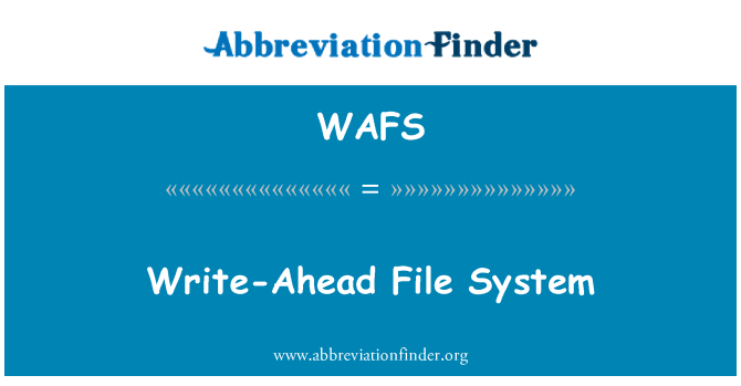 WAFS: Sistèm ekri-Avant Fichier