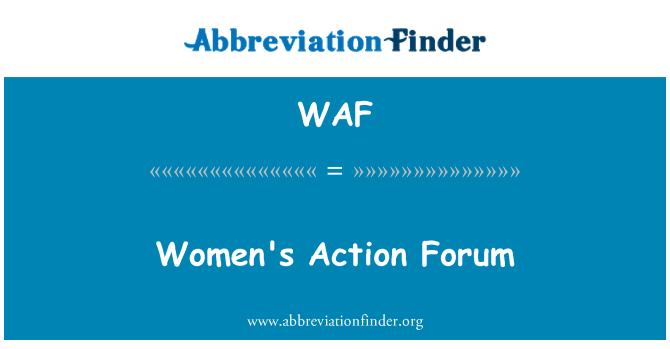 WAF: Forum ta ' azzjoni tan-nisa