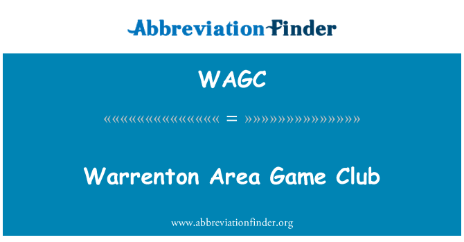 WAGC: Herní klub Warrenton oblast