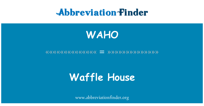 WAHO: Wafel huis