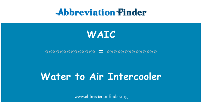 WAIC: Acqua all'aria Intercooler