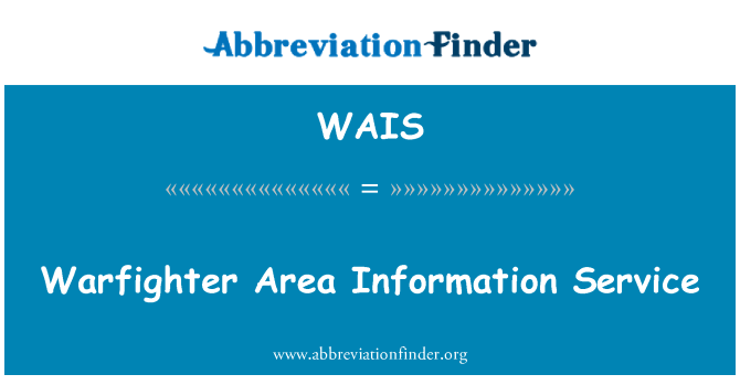 WAIS: Layanan informasi daerah warfighter