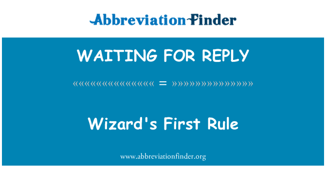 WAITING FOR REPLY: Peraturan pertama wizard