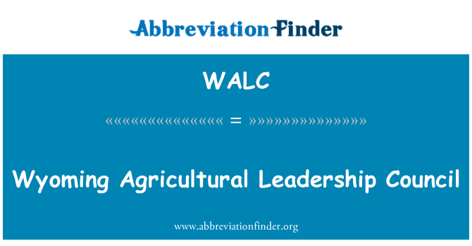 WALC: Wyoming rolnych kierownictwo Rady