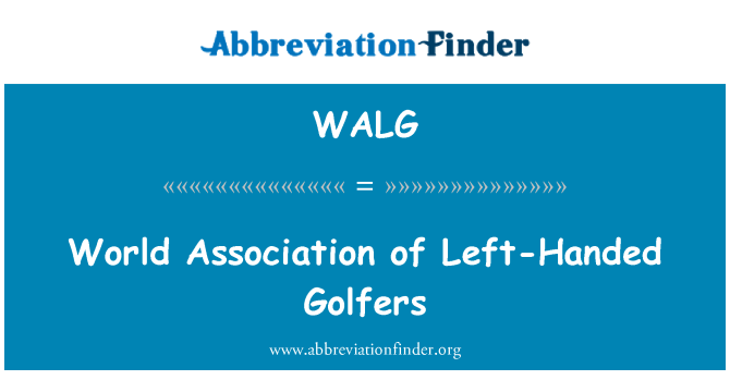 WALG: World Association of Left-Handed Golfers