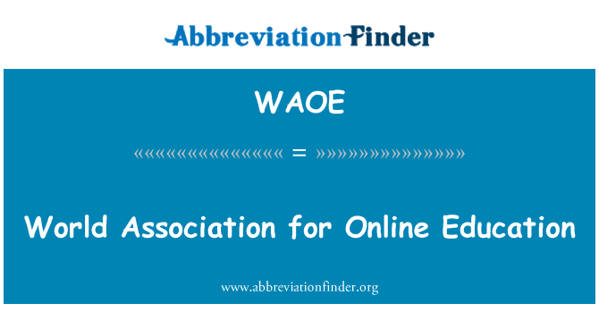 WAOE: Asosyasyon mondyal pou edikasyon Online