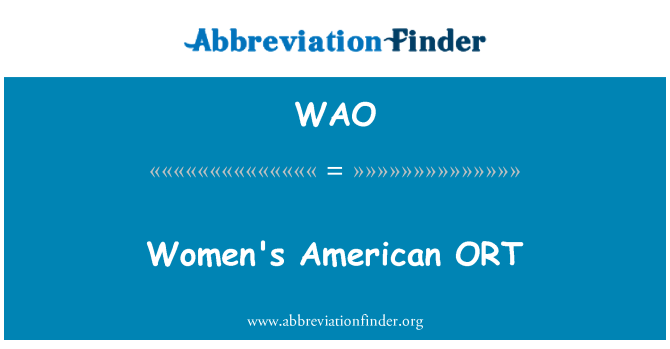 WAO: Women's American ORT