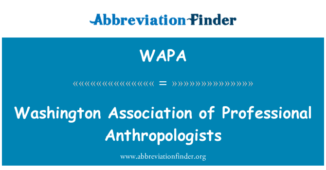 WAPA: Washington Asociácie profesionálnych antropológov