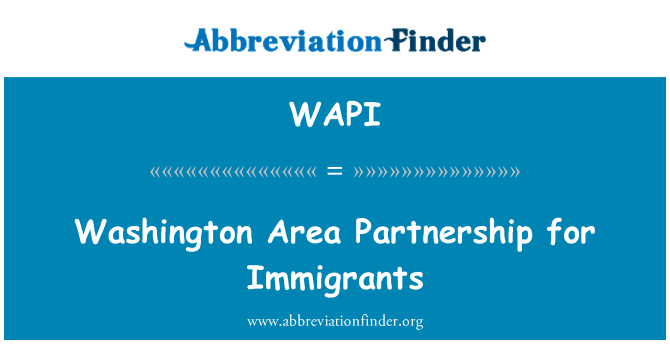 WAPI: 移民華盛頓地區夥伴關係
