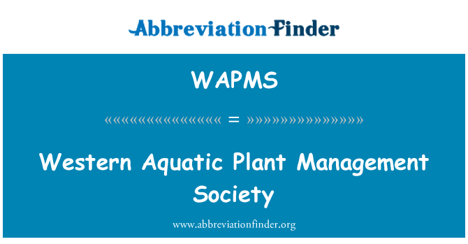 WAPMS: Sociedad de gestión de planta acuática occidental