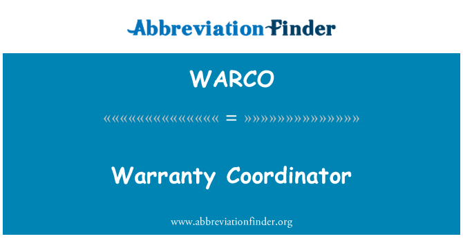 WARCO: Koordinator garansi