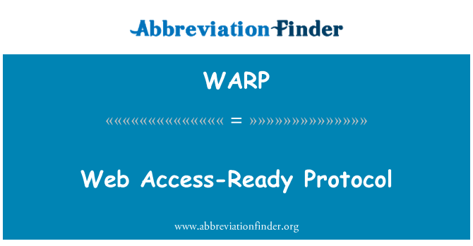 WARP: โพรโทคอลการเข้าถึงพร้อมเว็บ