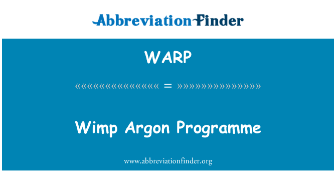 WARP: โปรแกรมอาร์กอน wimp