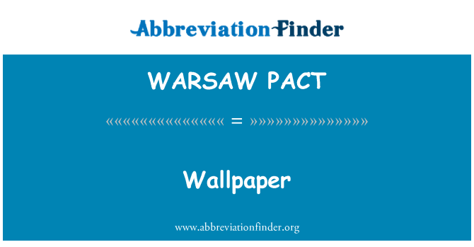 WARSAW PACT: Tapeet