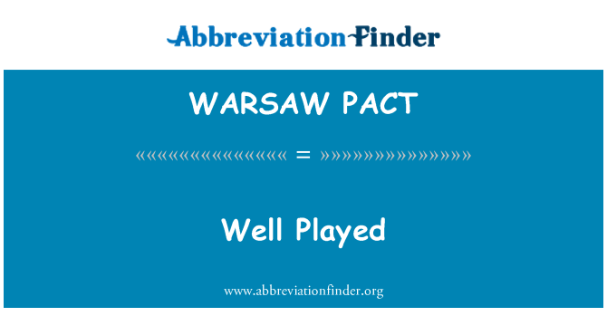 WARSAW PACT: よくやった