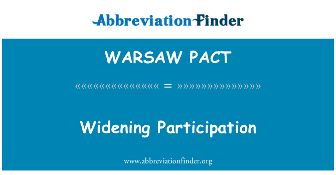 WARSAW PACT: Pelebaran partisipasi