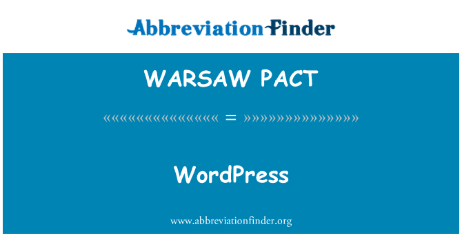 WARSAW PACT: WordPress