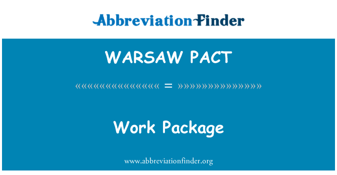 WARSAW PACT: Pakè travay