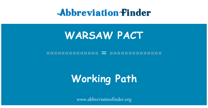 WARSAW PACT: D' travay
