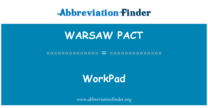 WARSAW PACT: WorkPad