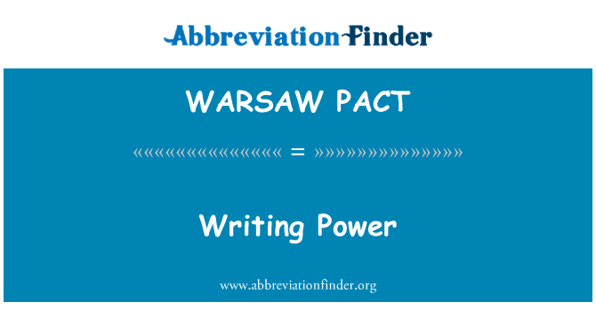 WARSAW PACT: تحریر قدرت