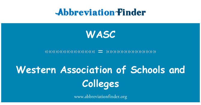 WASC: איגוד מערבי של בתי ספר ומכללות