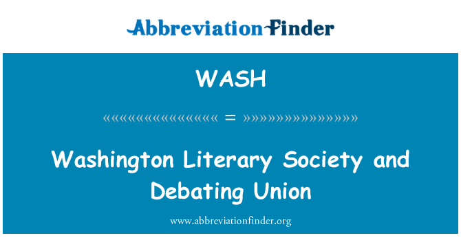 WASH: Komunitas sastra Washington dan berdebat Union
