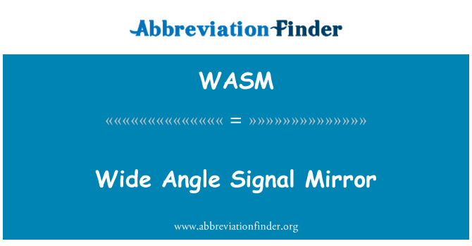 WASM: מראת איתות זווית רחבה