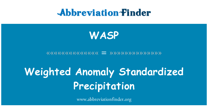WASP: Anomalia ponderada estandarditzat precipitació