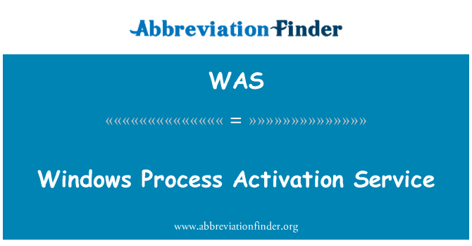 WAS: Tjenesten Windows Process Activation