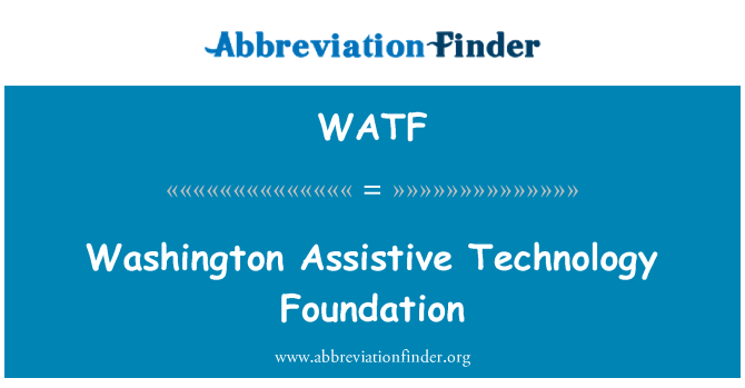 WATF: Washington ondersteunende technologie Foundation