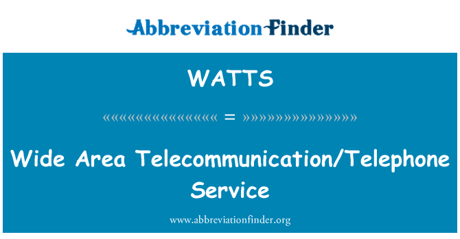 WATTS: Servizz ta ' telekomunikazzjoni/tat-telefon ta ' żona wiesgħa