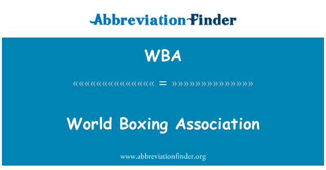 WBA: Pasaules boksa asociācija