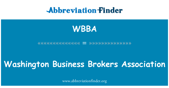 WBBA: Washington Business Brokers Association