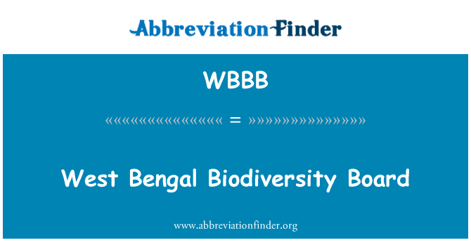 WBBB: Vest-Bengal biologisk mangfold styret