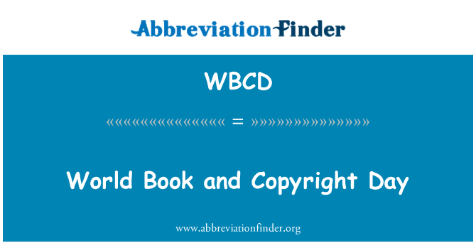 WBCD: World Book and Copyright Day