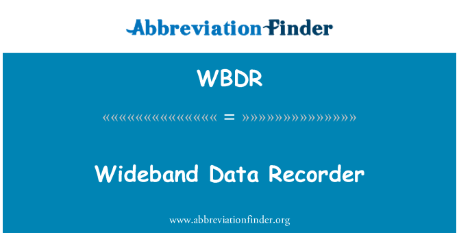 WBDR: Bredbandig Data Recorder