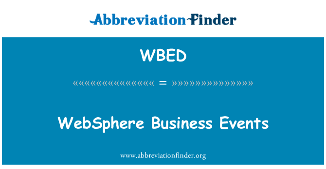 WBED: WebSphere iş etkinlikleri