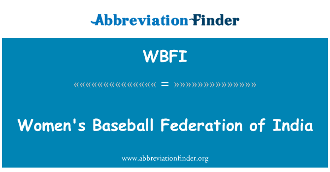 WBFI: Women's Baseball Federation of India