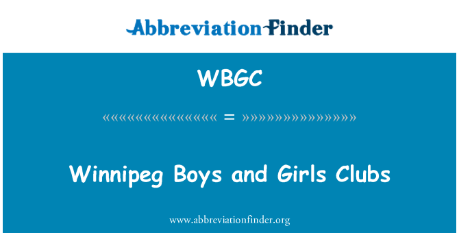 WBGC: Winnipeg Boys and Girls Clubs