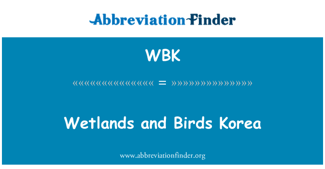 WBK: Wetlands and Birds Korea