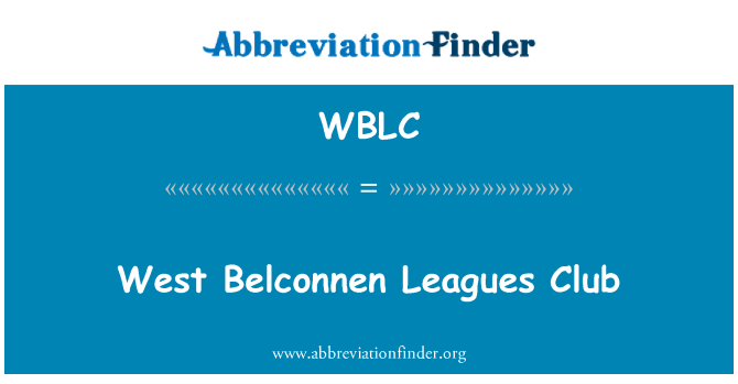 WBLC: West Belconnen lig Club